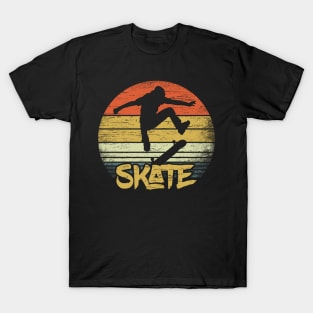 Vintage Skate Skateboard Skateboarding Cloathing Kickflip Ollie T-Shirt